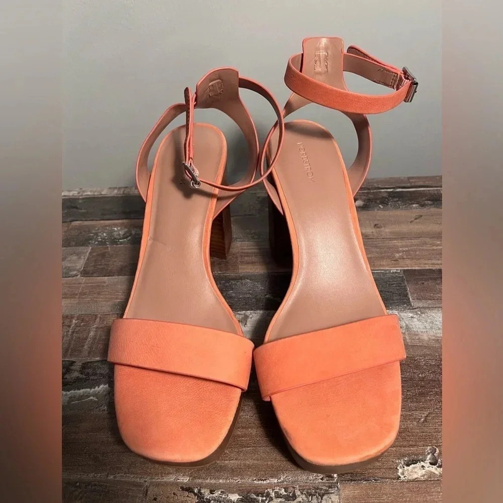 NWOT Nordstrom Anita Peach Platform Sandal Women Size 9